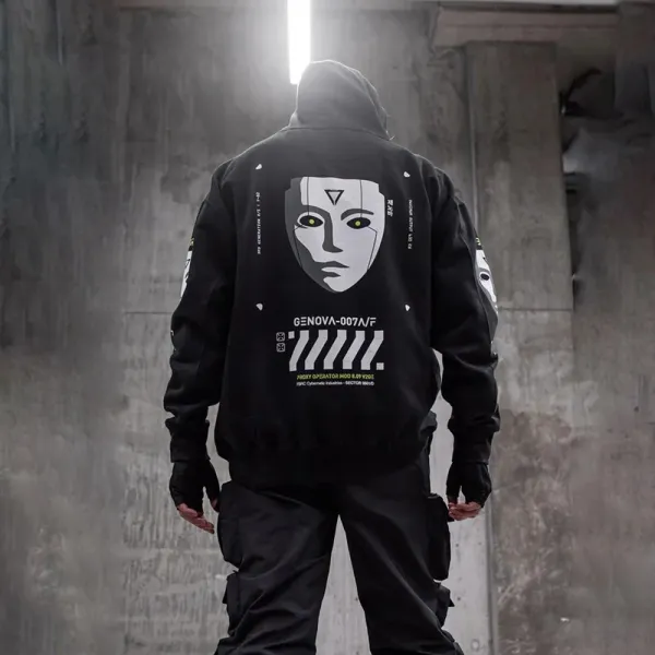 Techwear Graphic Fashion Cyberpunk Hoodie - Nicheten.com 