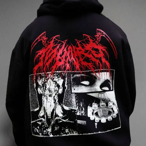 Darkness Print Scythe Hoodie - Anurvogel.com 