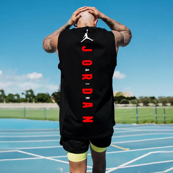 Men's Casual Vest Basketball Print Sports Vest - Nicheten.com 