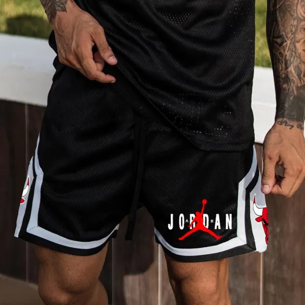 Unisex Casual Basketball Shorts Bulls Print Shorts - Spiretime.com 