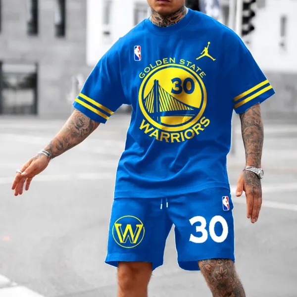 Men's San Francisco Basketball Jersey Shorts Suit - Trisunshine.com 