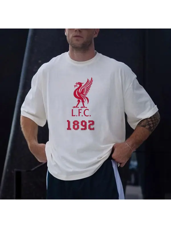 Men's Premier League England Liverpool Printed Casual Sports T-Shirt - Spiretime.com 