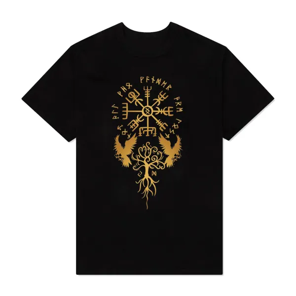 Viking Crow Totem T-Shirt - Dozenlive.com 