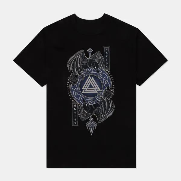 Nordic Viking Raven Rune T-shirt - Dozenlive.com 