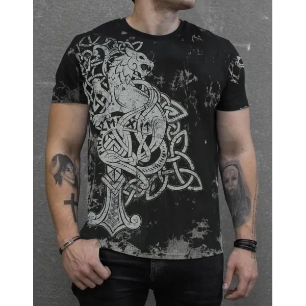 Viking Digital Print 3D Printed T-shirt - Spiretime.com 
