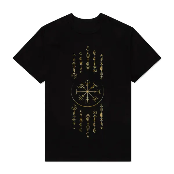 Viking Rune Print Tshirt - Dozenlive.com 