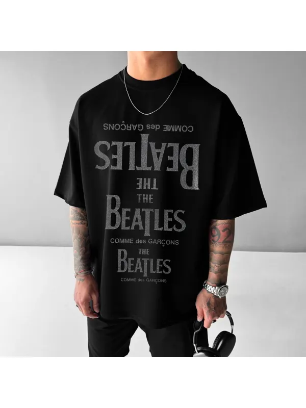 The Beatles CDG Printed T-Shirt - Ootdmw.com 