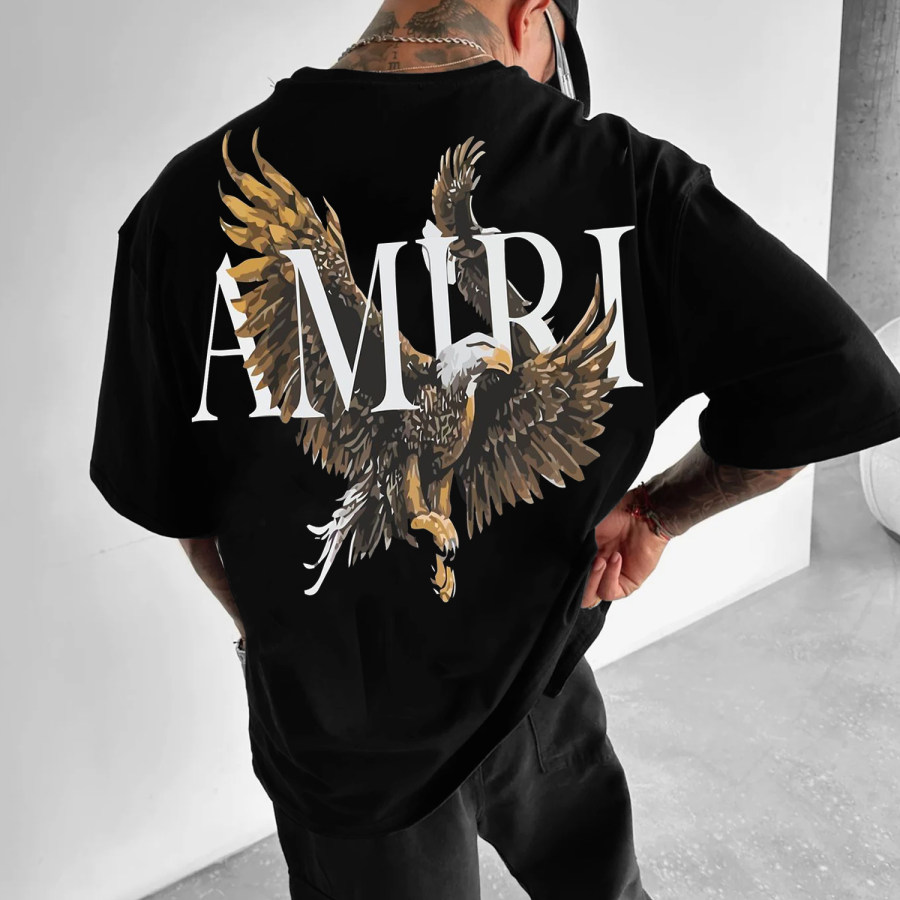 

Eagle Letter Printed Loose T-shirt