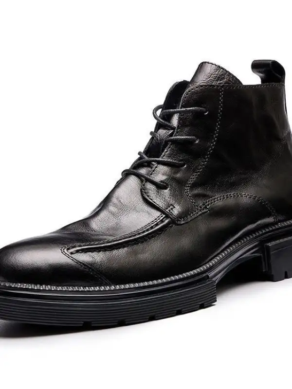 Men's Vintage High Top Zippered Martin Boots - Pragmaace.com 