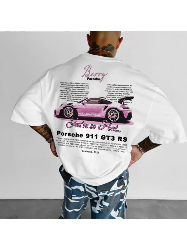 Oversize Sports Car 911 GT3RS Tee - Timetomy.com 