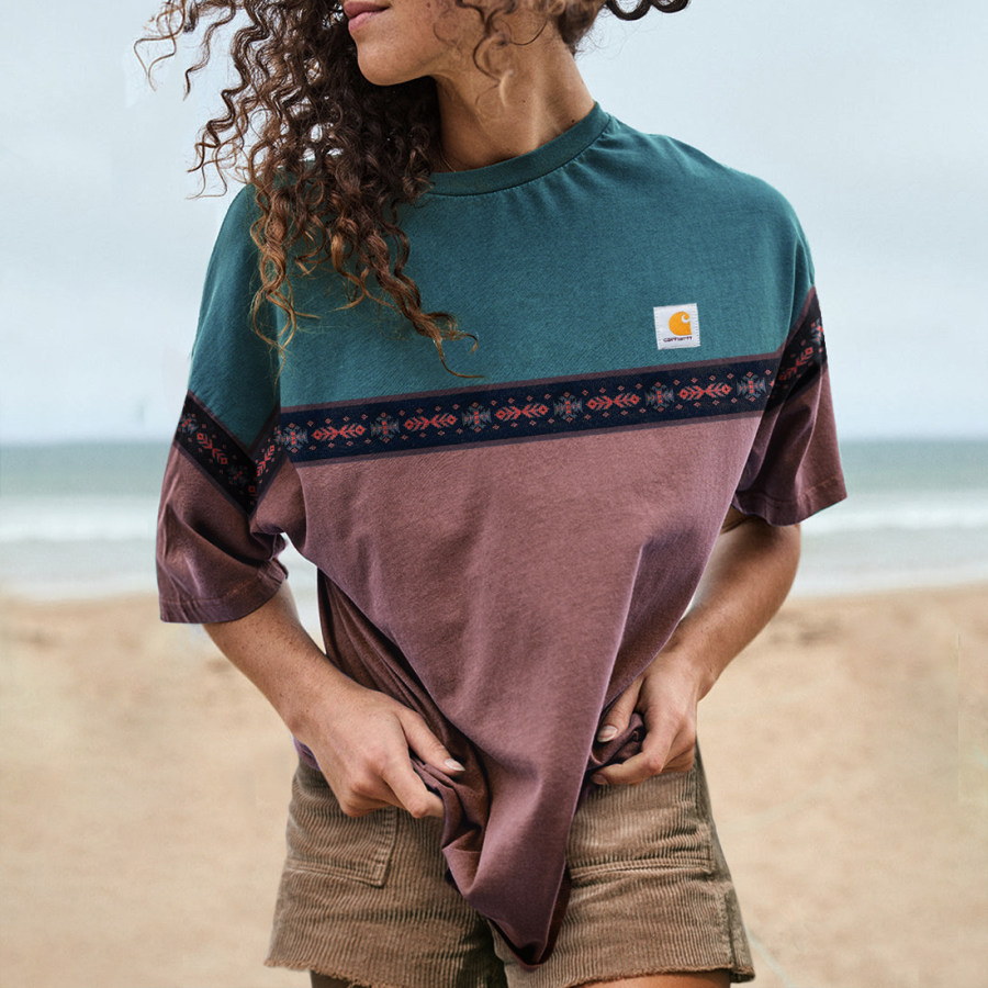 

Casual Vintage Print Surf T-Shirt