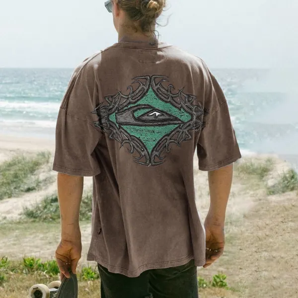 Unisex Vintage Holiday Quik Surf Printed T-shirt - Yiyistories.com 