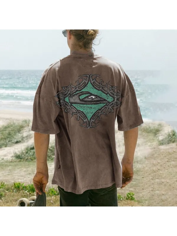 Unisex Vintage Holiday Quik Surf Printed T-shirt - Timetomy.com 