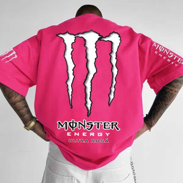 Oversize Energy Drink Style Print Tee - Trisunshine.com 