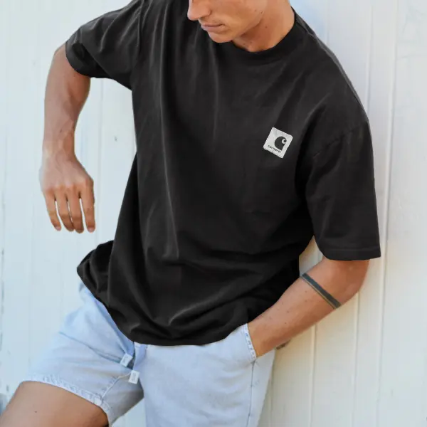 Men's Vintage Printed Surf T-Shirt - Yiyistories.com 