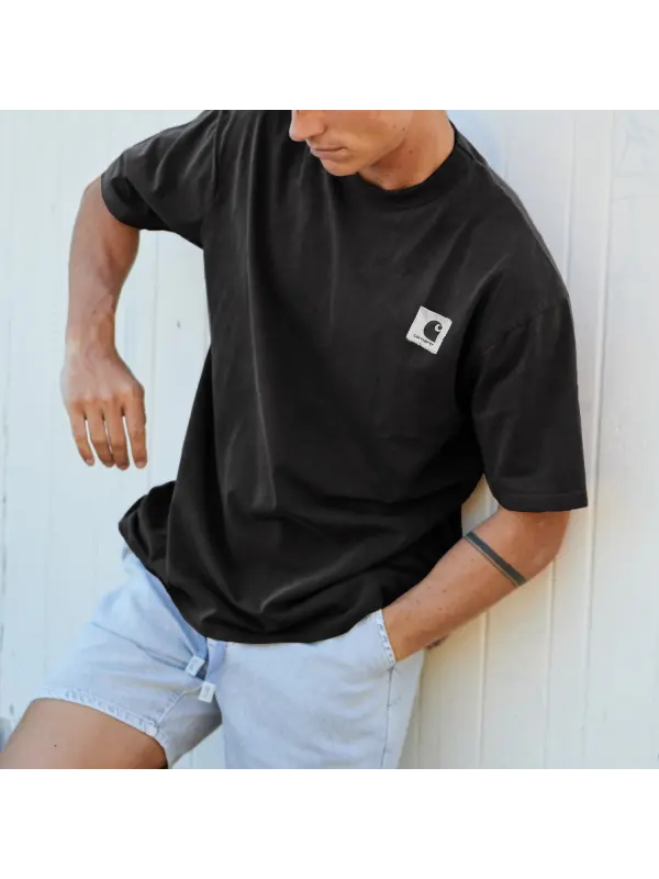 Men's Vintage Printed Surf T-Shirt - Timetomy.com 