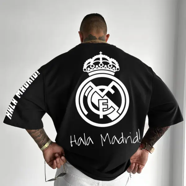 Oversized Hala Madrid Graphic Tee - Wayrates.com 
