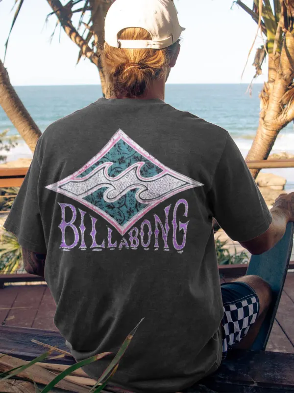 Unisex Vintage Holiday Surf Printed T-shirt - Menbarn.com 