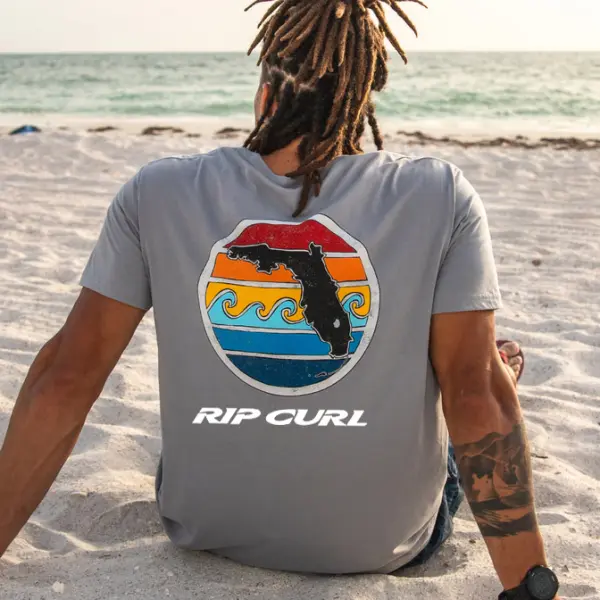 Men's Vintage 90s Rip Curl Surf Short Sleeve T-Shirt - Wayrates.com 