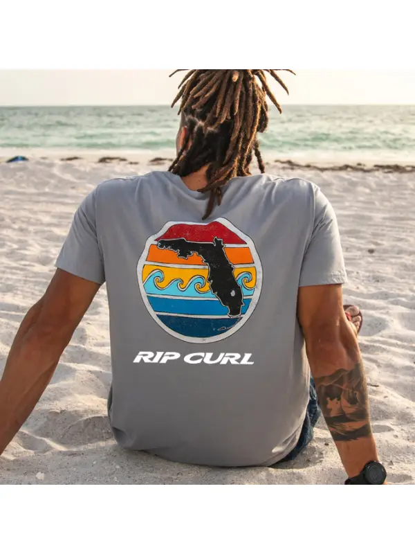 Men's Vintage 90s Surf Short Sleeve T-Shirt - Anrider.com 