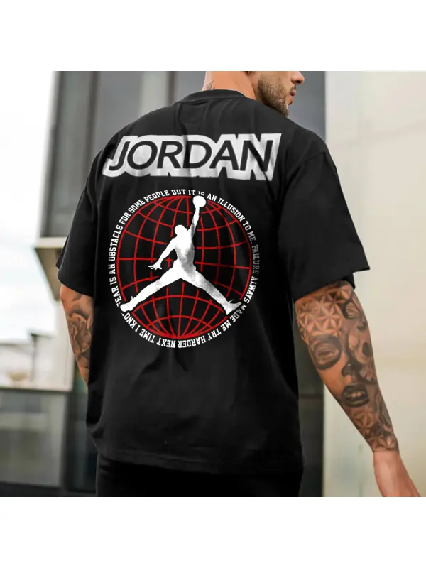 Men's Basketball Print Short Sleeve T-Shirt - Timetomy.com 