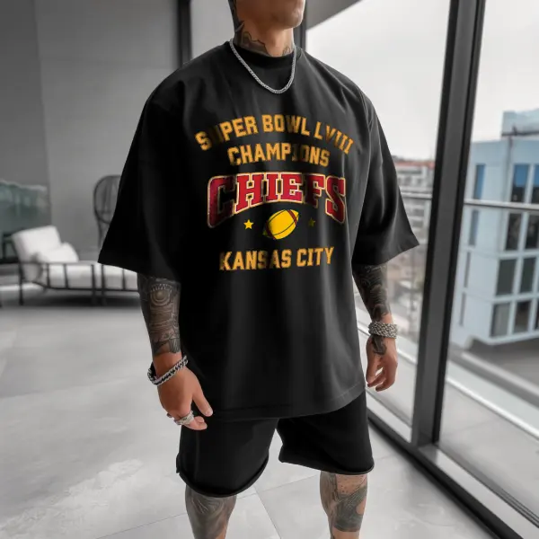 Victory Gold: Chiefs Super Bowl Legacy Trendy Printed T-shirt - Anurvogel.com 