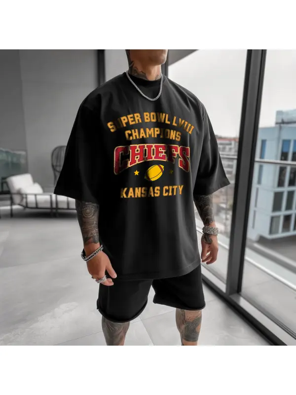 Victory Gold: Chiefs Super Bowl Legacy Trendy Printed T-shirt - Ootdmw.com 