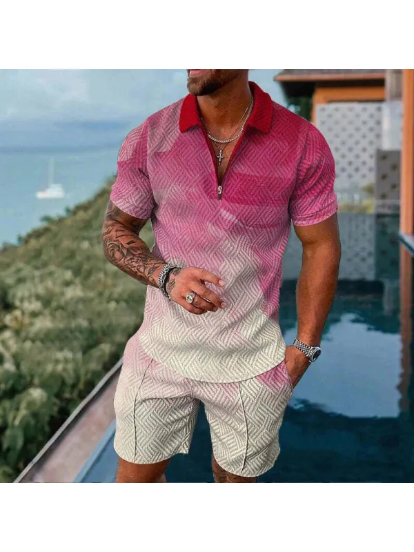 Men's Short Sleeve T-shirt Shorts Suit Sportswear - Timetomy.com 