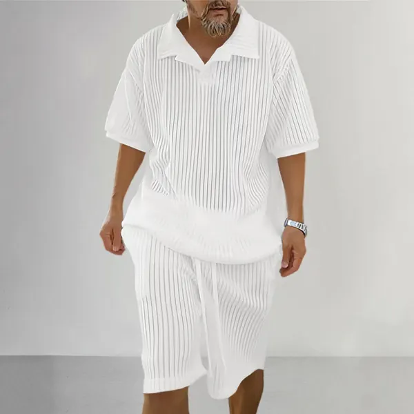 Men's Knitted Summer Suit - Yiyistories.com 