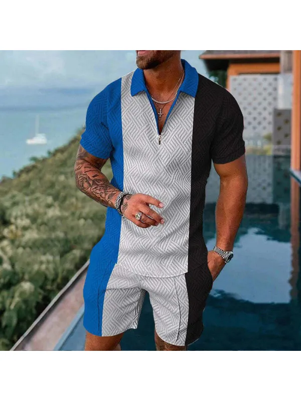 Men's Summer Clothing Short Sleeve T-Shirt And Shorts Set Sportswear - Anrider.com 