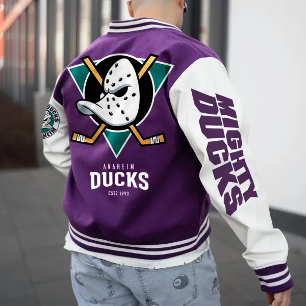 Men's Street Trend Casual Southern California Hockey Print Stand Collar Jacket - Spiretime.com 
