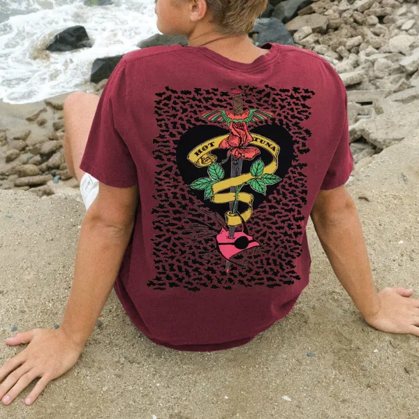Retro Seaside Holiday Brand Design T-shirt - Rallyfine.com 