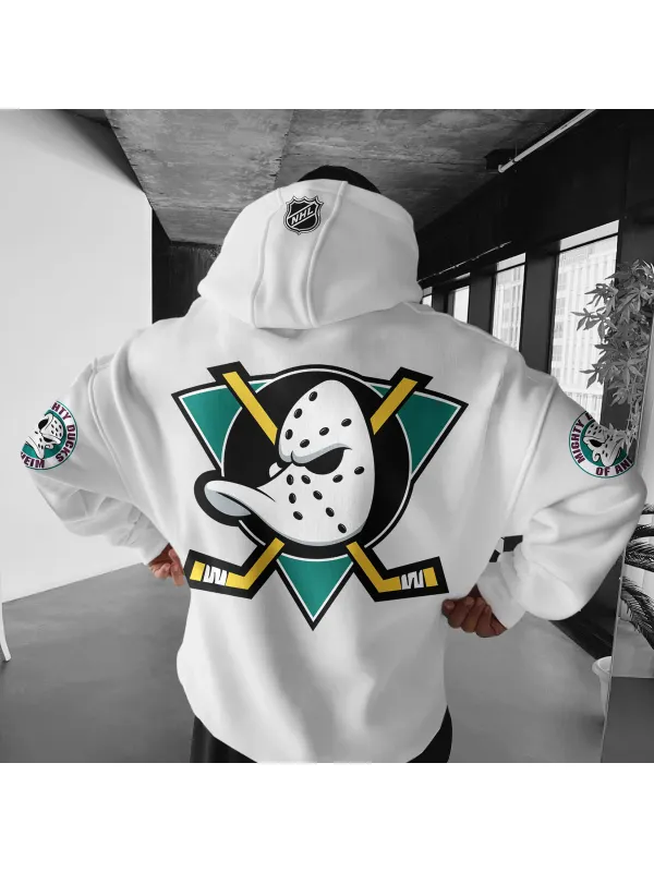 Oversized Casual Men's Mighty Ducks Hoodie - Timetomy.com 