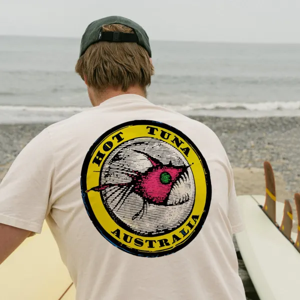 Retro Seaside Holiday Short Sleeve T-shirt - Dozenlive.com 