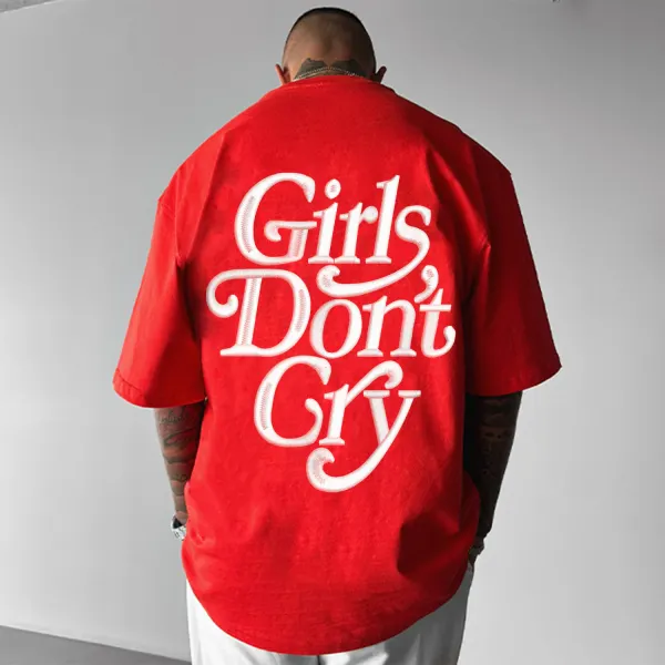 Girls Don't Cry Oversized Stylish Boy's Red T-Shirt - Anurvogel.com 