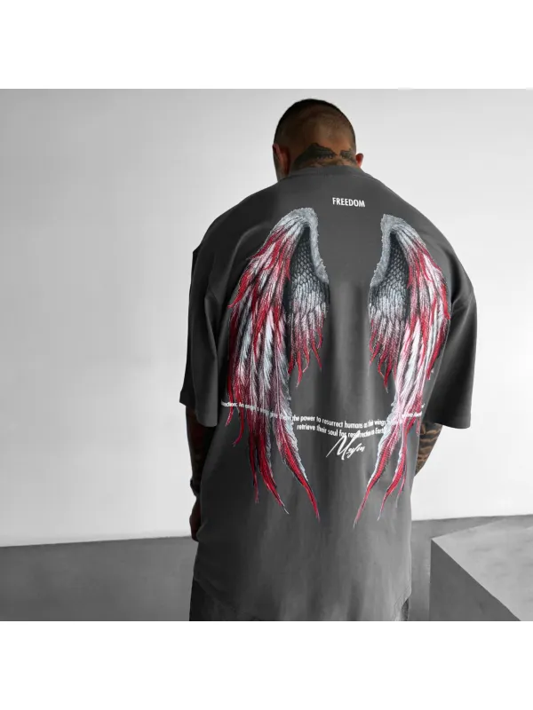 Oversize Angel Wings T-Shirt - Ootdmw.com 