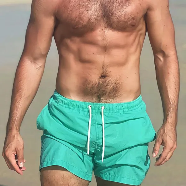 Men's Drawstring Solid Color Shorts - Trisunshine.com 