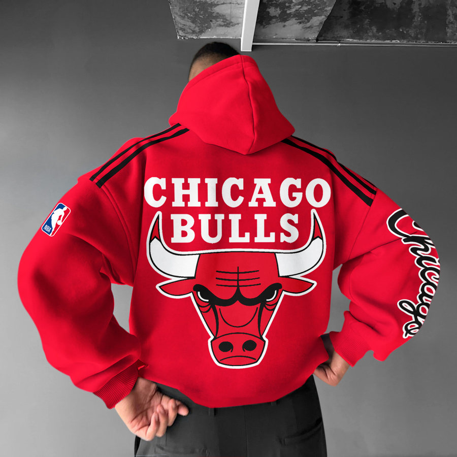 

Oversized Street Style Basketball Print Hoodie