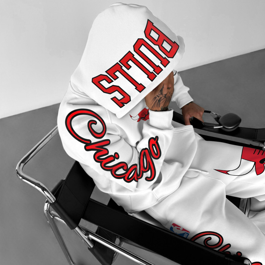 

Oversized Street Style Basketball Print Hoodie