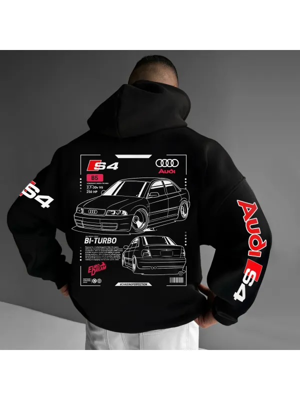 Oversize Sports Car S4 Print Hoodie - Anrider.com 