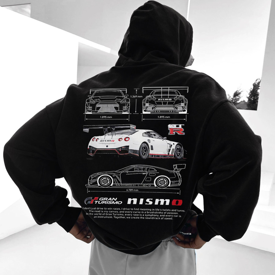 

Oversize Sports Car Print Hoodie