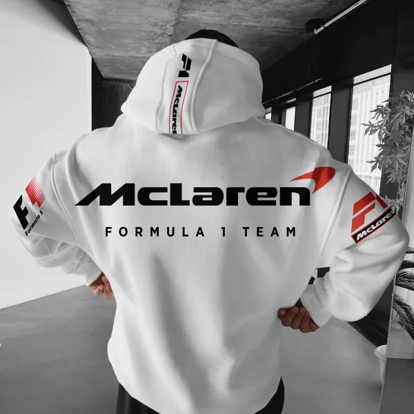 Oversize Racing Graphic Print Hoodie - Upgradecool.com 