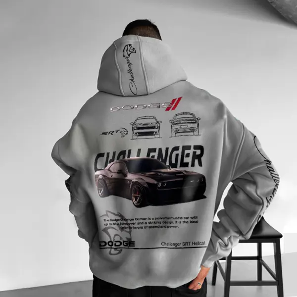 Men's Oversized Sports Car Graphic Hoodie - Zivinfo.com 