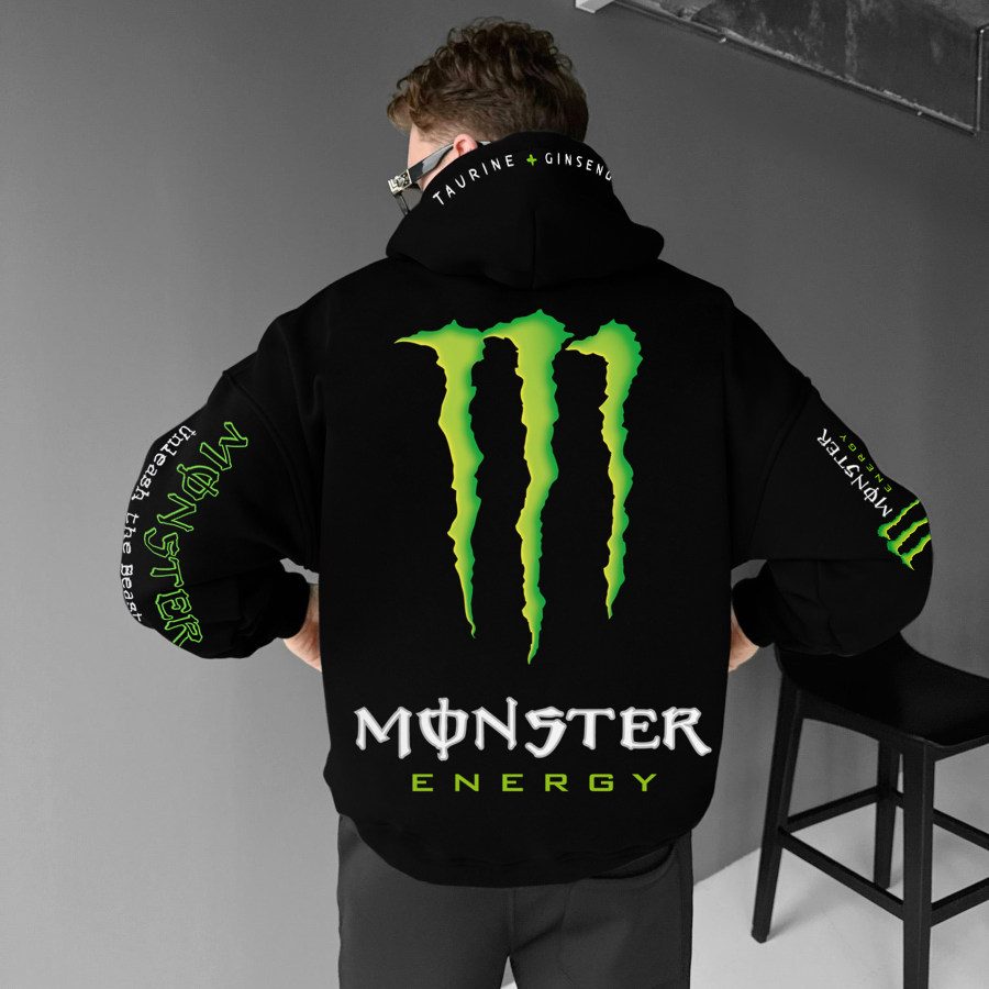 

Oversize Racing Graphic Print Hoodie