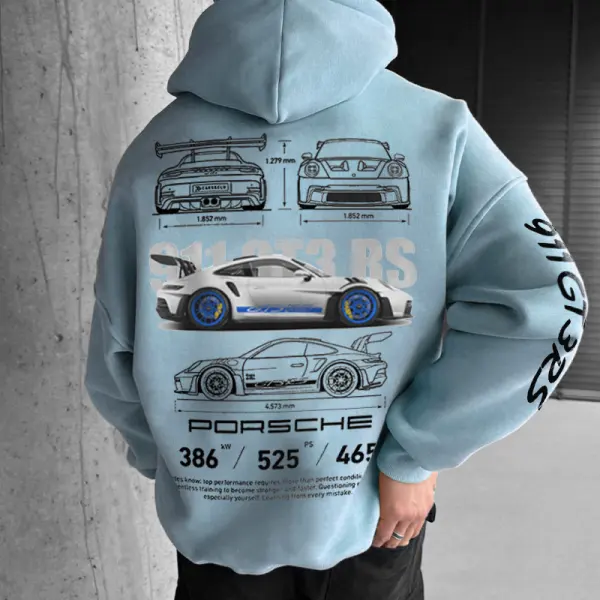 Oversized Racing Graphics Hoodie - Spiretime.com 