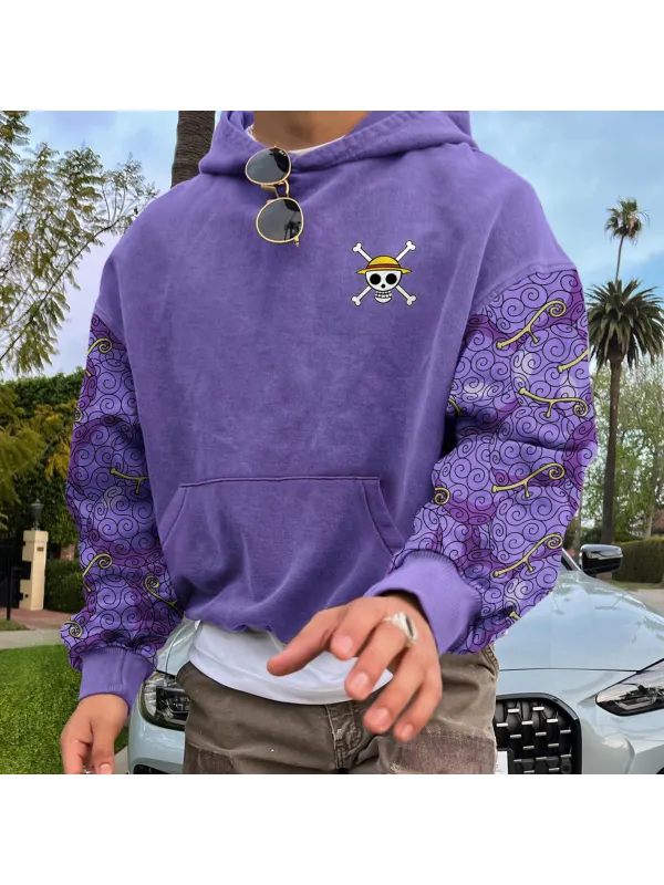 Unisex Retro Anime Print Hoodie - Shopyiyistories.com 