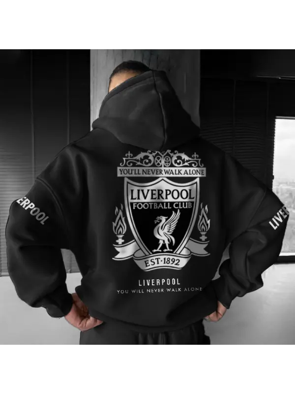 Oversized Liverpool Graphic Hoodie - Spiretime.com 