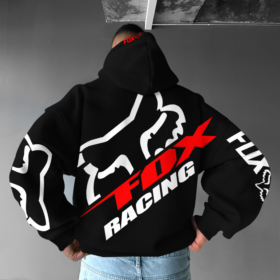 

Oversize Racing Print Hoodie