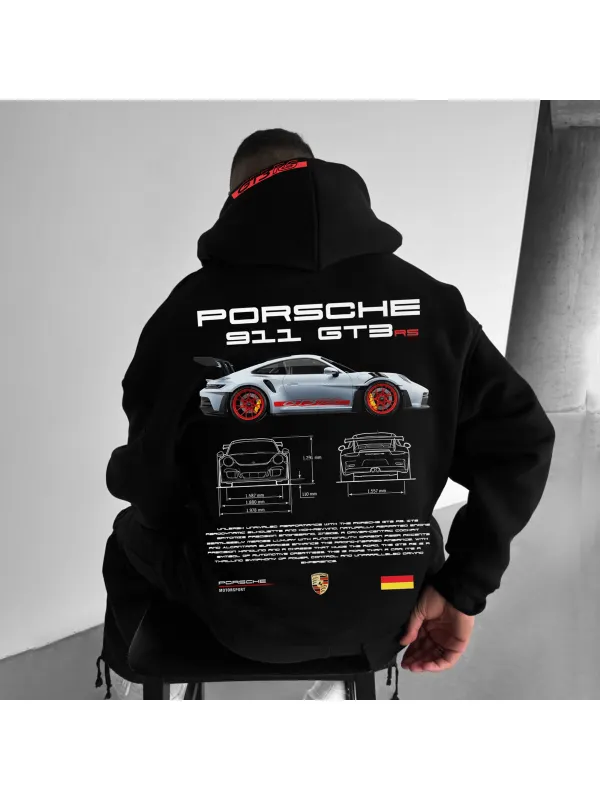 Oversize Sports Car 911 GT3RS Hoodie - Ootdmw.com 