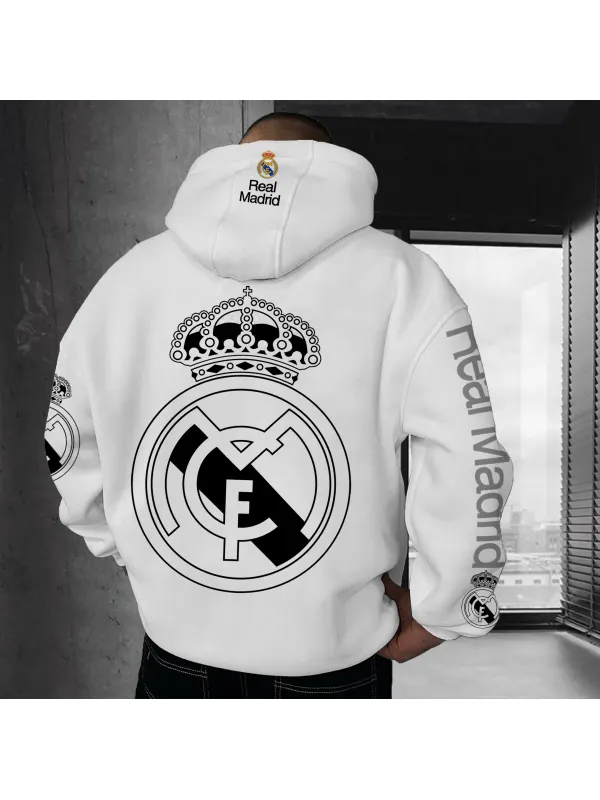 Unisex Oversized Spanish Primera Division RMFC Hoodie - Aptkoi.com 